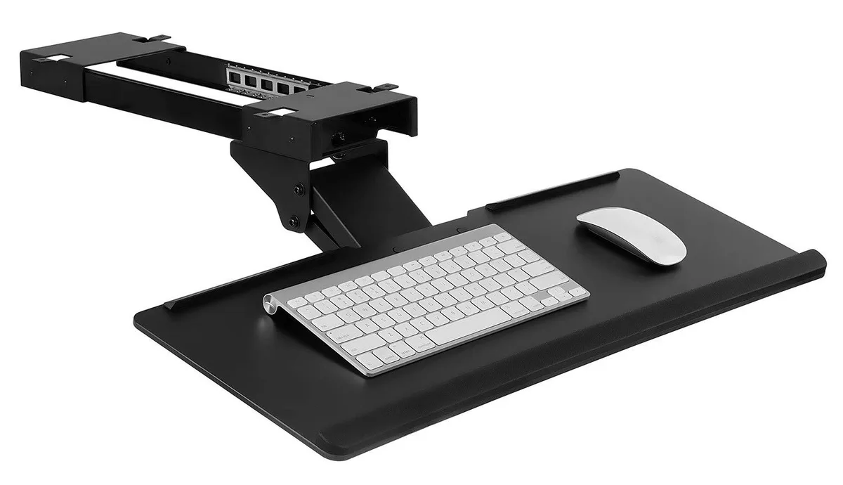 Mount-It Mount-It Under Desk Keyboard Tray with Gel Wrist Pad Black 26.4" x 10 — product photo