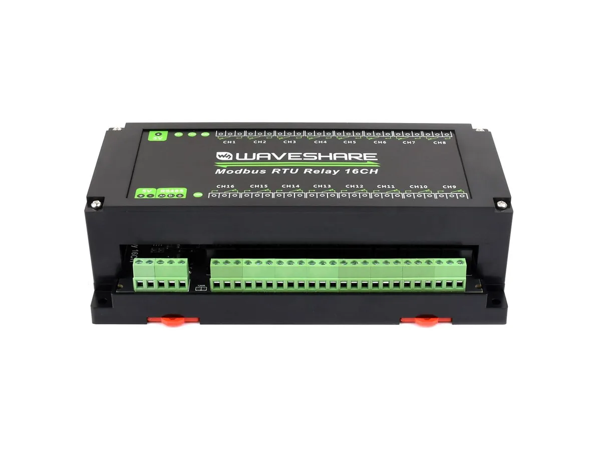 WaveShare WaveShare Modbus RTU 16-Ch Relay Module RS485 Rail-Mount — product photo