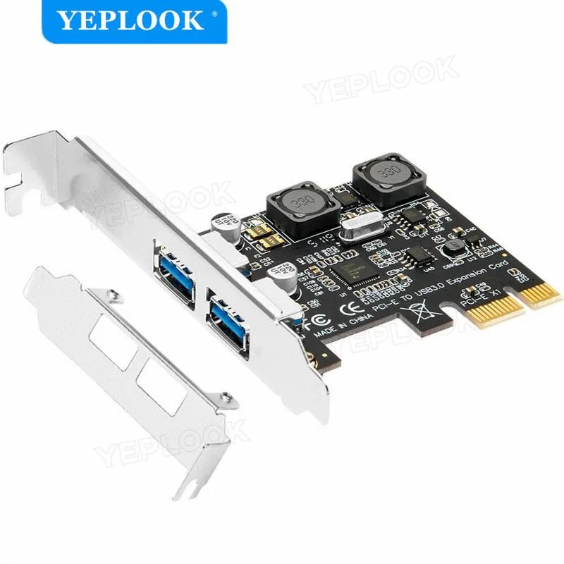 YEPLOOK YEPLOOK PCI-E 2 Port USB3.0 Expansion Card 4A Self-powered VIA Chipset with Bracket — product photo