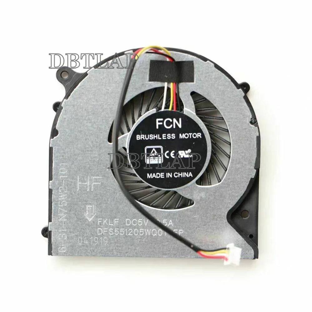 DBTLAP DBTLAP Laptop CPU Cooling Fan for Hasee T6-X5 Z7M-KP7SC Z7M-KP5SC 4pin — product photo