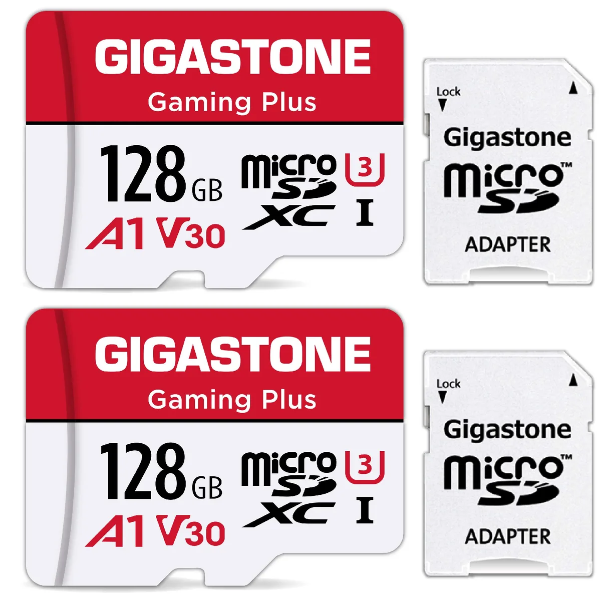 Gigastone Corporation Gigastone Gaming Plus 128GB 2-Pack microSDXC memory card — product photo