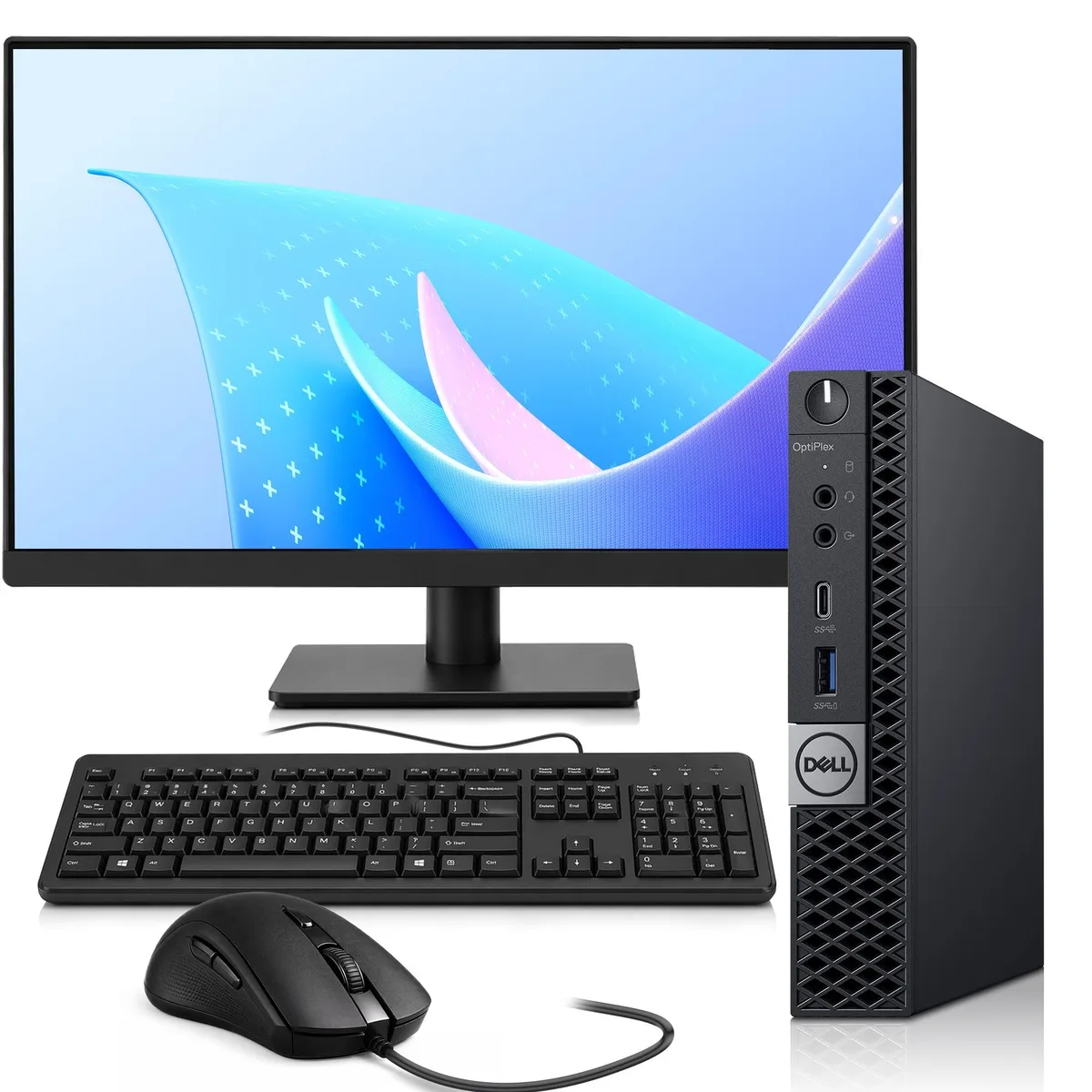 DELL DELL OptiPlex 7060 Micro PC i5-8500T 16GB 256GB 24" Monitor Windows 11 Pro — product photo