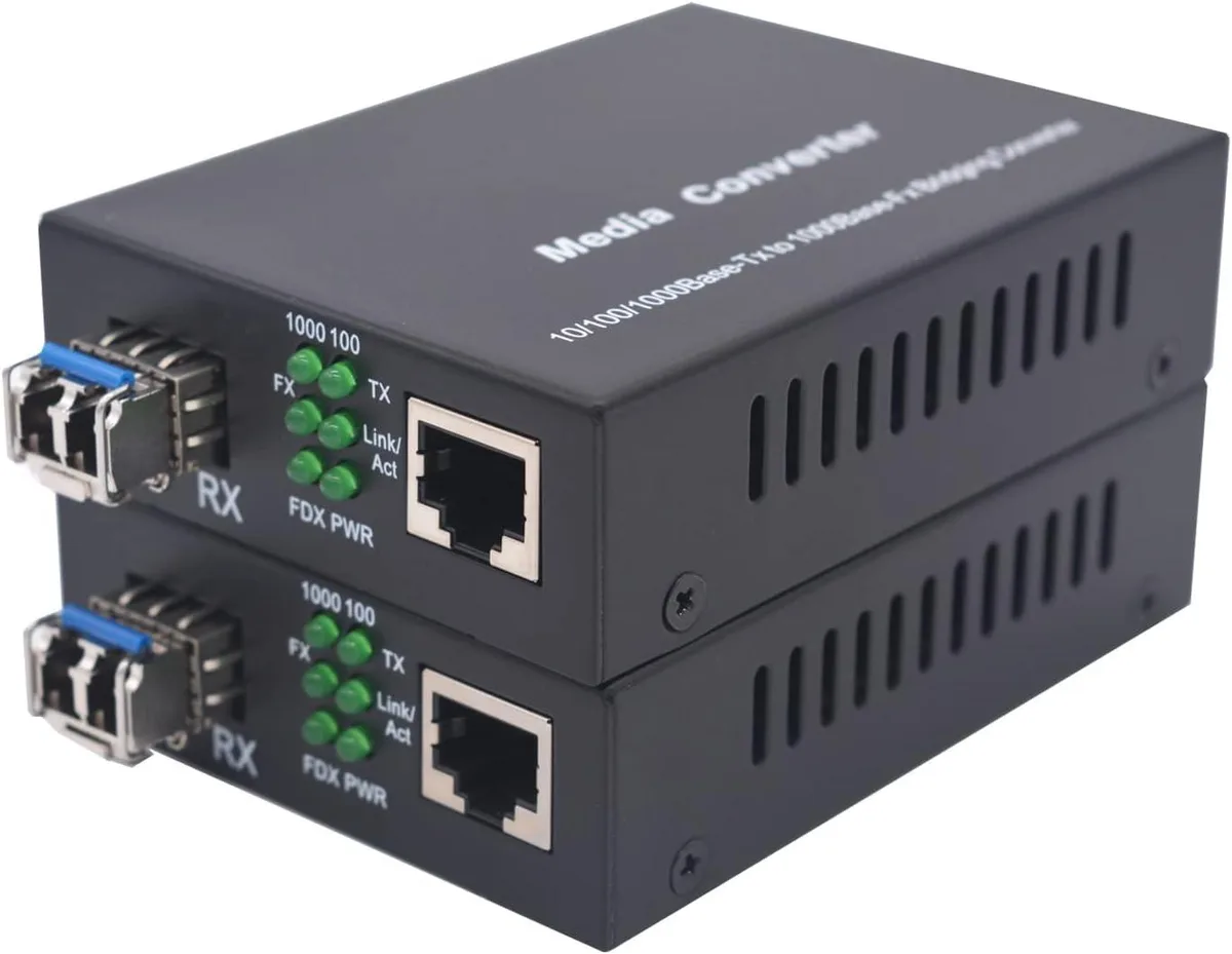 BFKK BFKK Multi-Mode LC Gigabit Fiber Media Converter 2 Pack — product photo