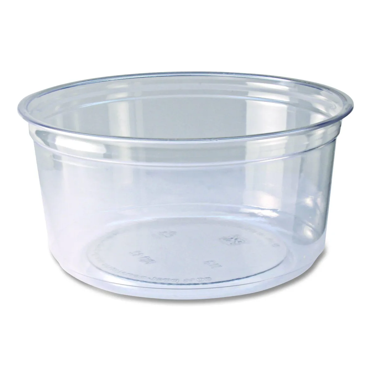 Fabri-Kal Fabri-Kal Recycleware Round Deli Container 12 oz 4.6" Diameter x 2.3" h Clear 500/Carton — product photo