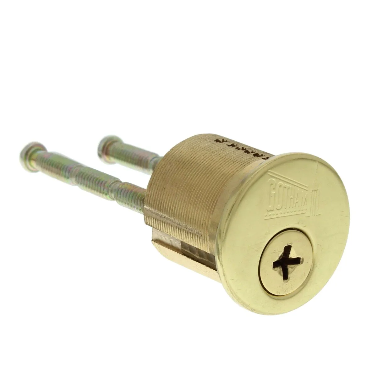 Gotham Gotham 18-Pin Interchangeable Rim/Mortise Lock Cylinder 1-1/8" Polished Brass — product photo
