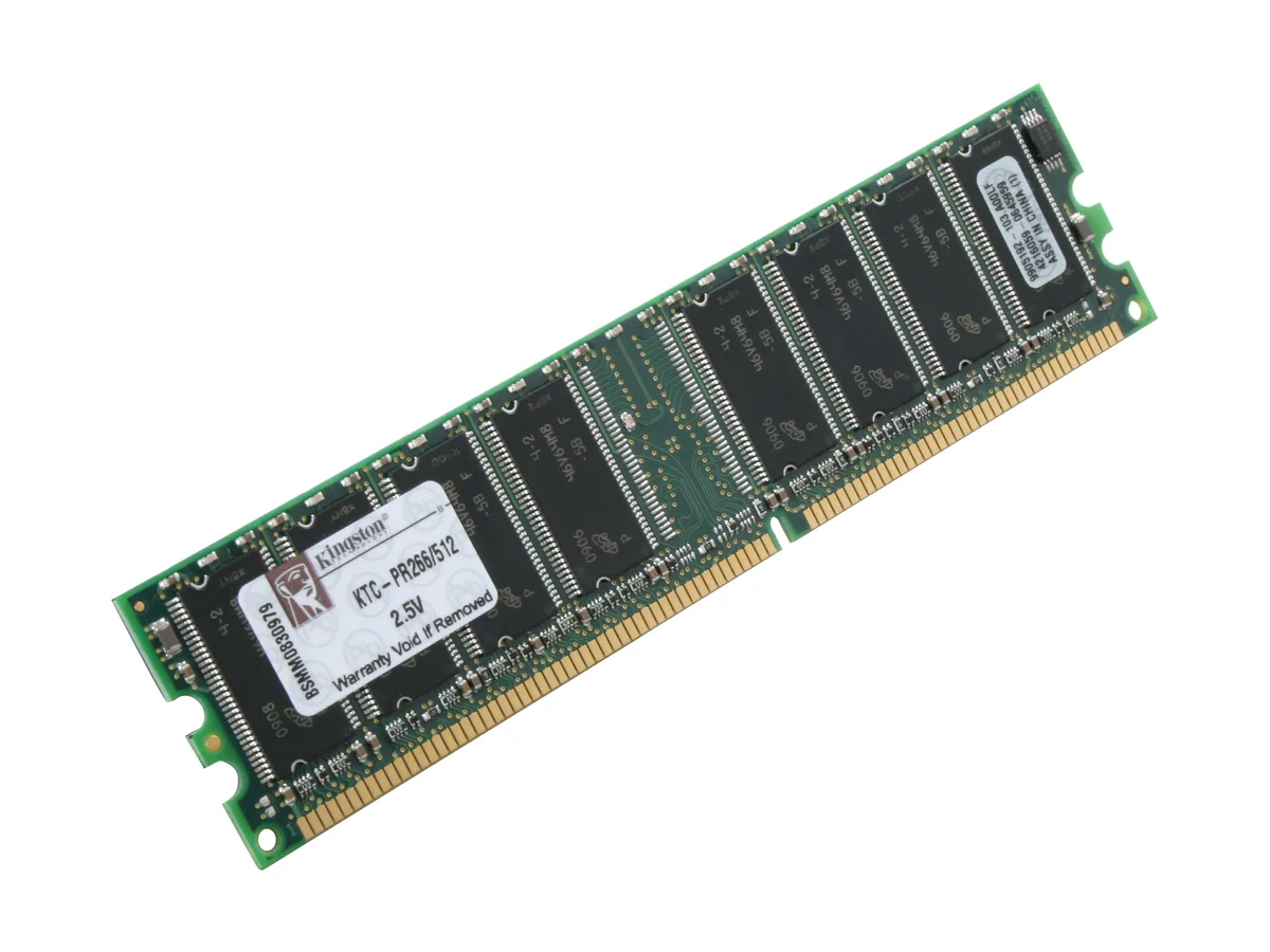 Kingston Technology Corp. Kingston Technology Corp. KTC-PR266/512 512MB 184-Pin DDR SDRAM memory upgrade — product photo