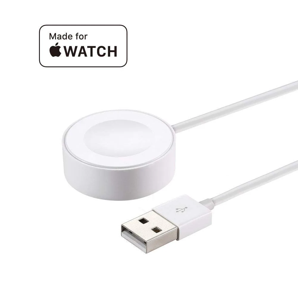 LUOM LUOM Apple Watch Magnetic Charger USB 1.0m 3.3ft White 38mm 42mm — product photo