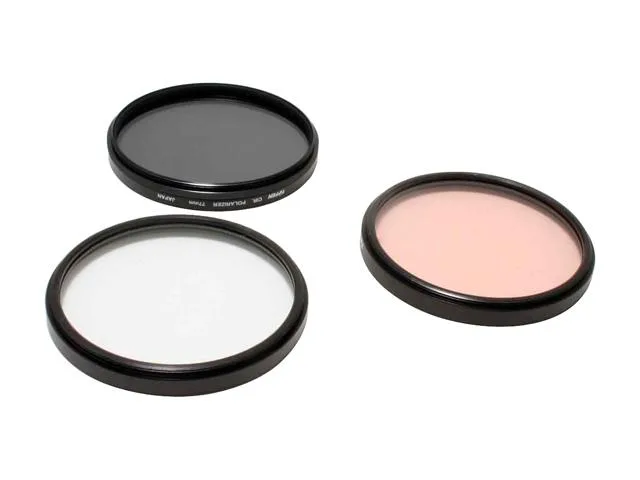Tiffen Tiffen 77TPK1 77mm 3 Filter Kit UVP 812 Circular Polarizer camera filter — product photo