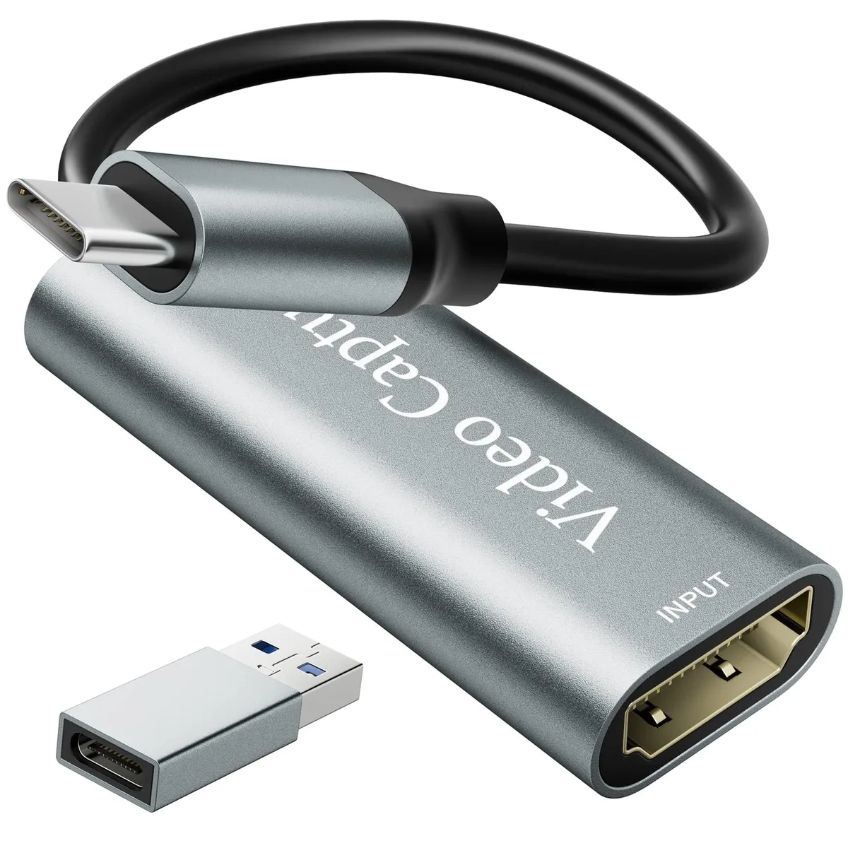 KEHIPI KEHIPI Capture Card 4K HDMI to 1080P USB C Grey — product photo