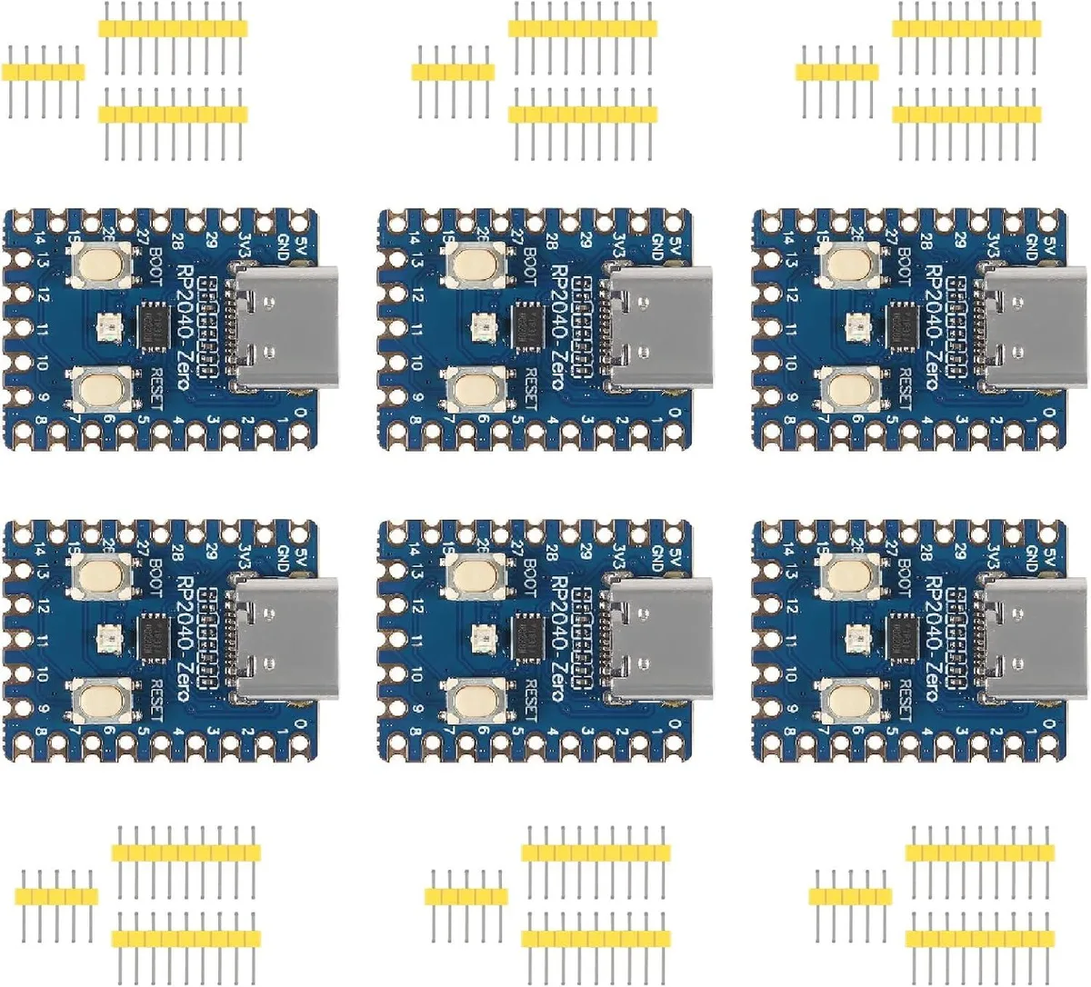 MCDODO MCDODO RP2040 Zero Development Board 6-Piece Set Unsoldered Pins — product photo