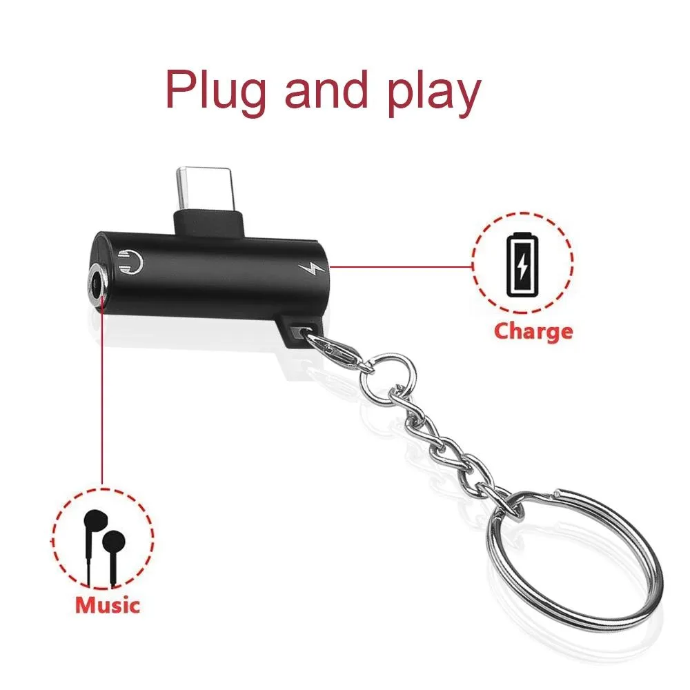 Defendwe Defendwe USB-C to 3.5 mm Audio Adapter with Key Chain — product photo