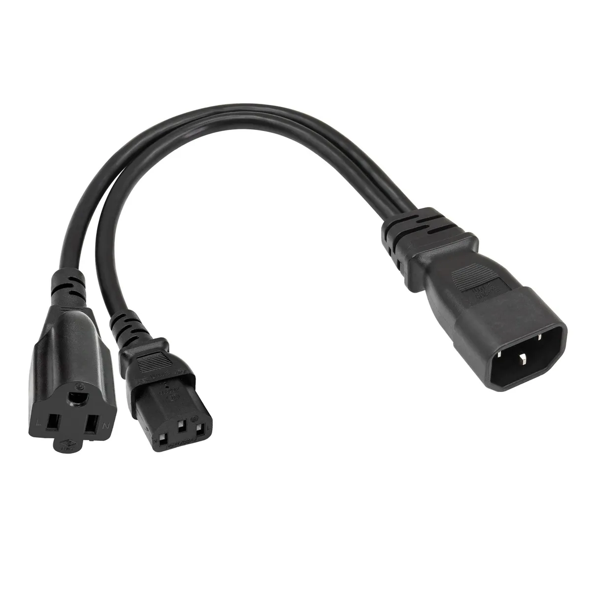 DIXSG DIXSG EJ-6005 C14 to C13 + NEMA 5-15R Y Splitter 20ft — product photo