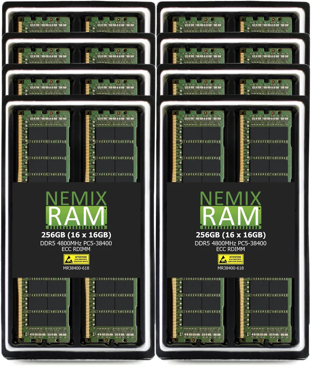 NEMIX RAM NEMIX RAM THINKMATE DDR5 4800 ECC RDIMM 256GB (16x16GB) memory upgrade — product photo