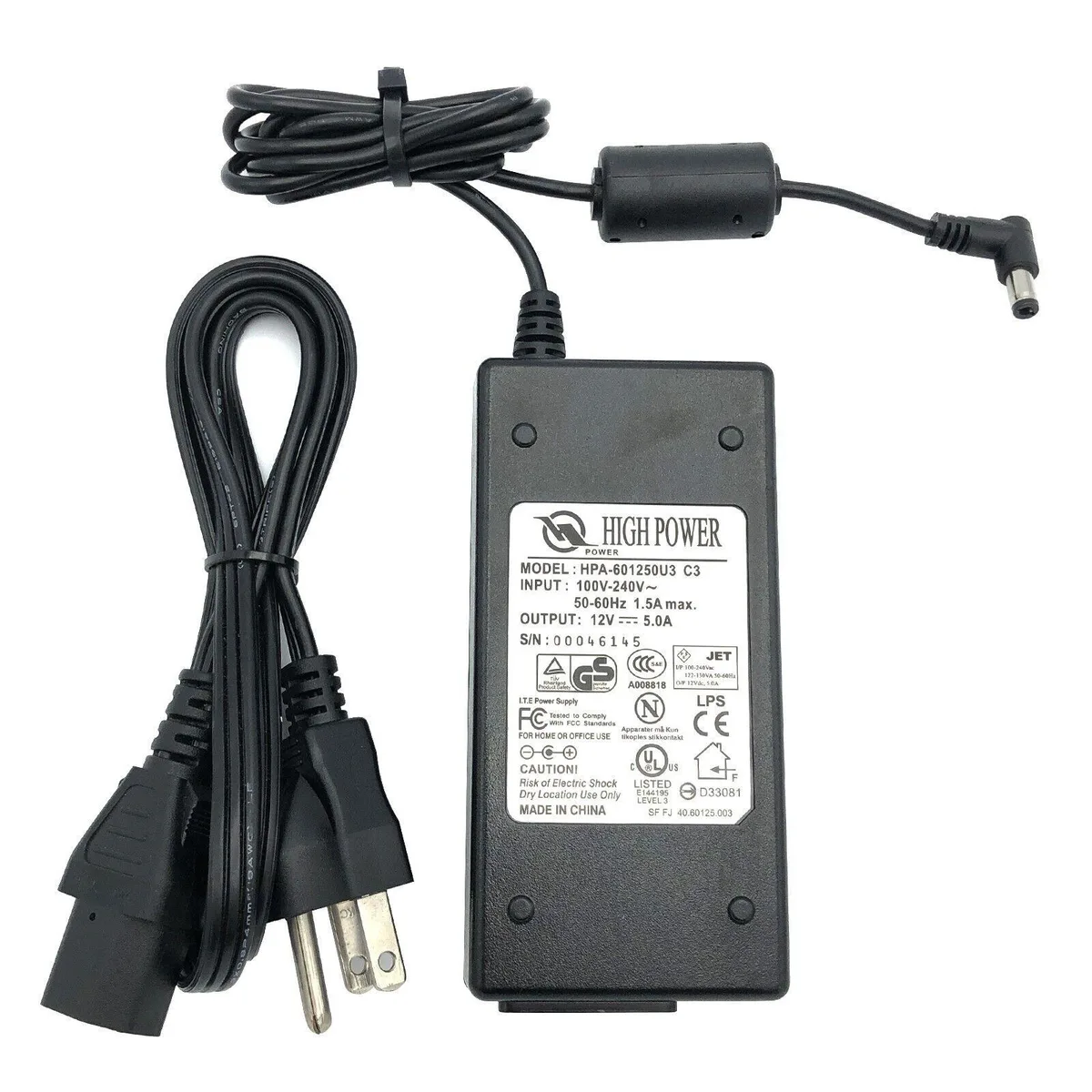 Panasonic Panasonic PQLV208 9V 350mA Power Adapter — product photo