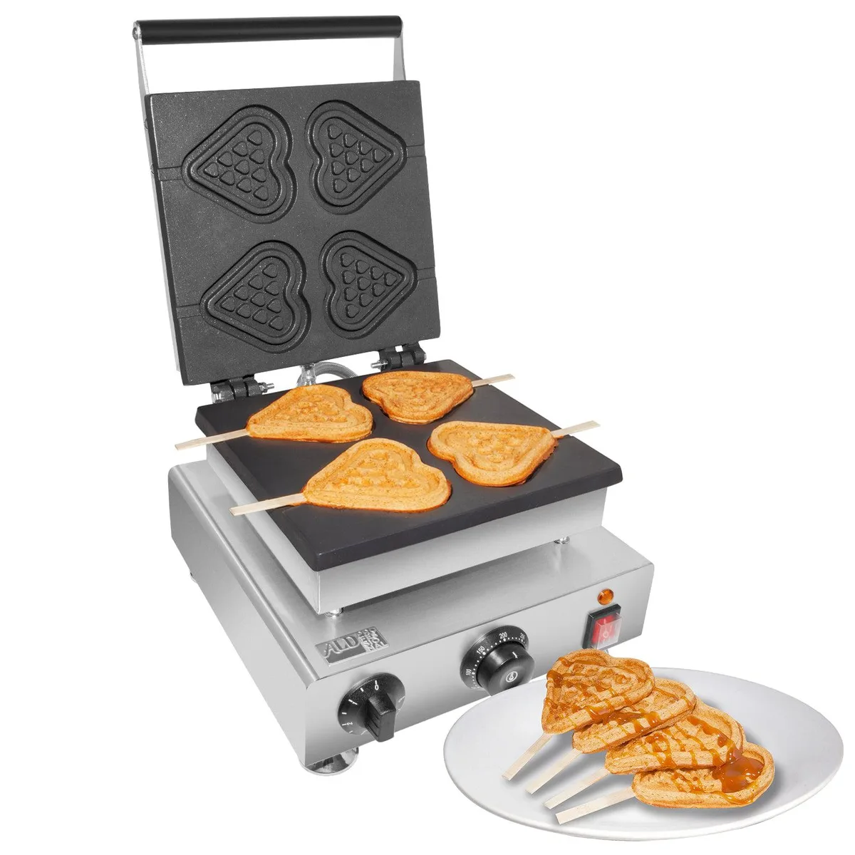 ALDKitchen ALDKitchen AP-511 Heart Waffle Maker 4 Pcs 110V — product photo