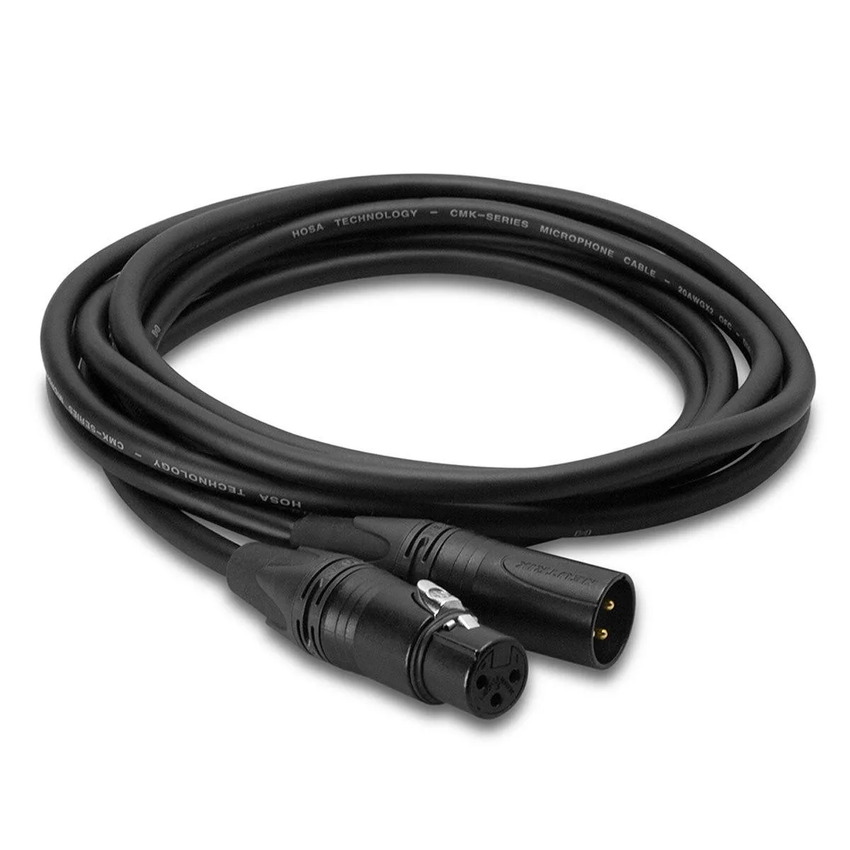 Hosa Technology Hosa Technology 3ft 3 Pin XLR Male/Female Microphone Cable 20 AWG 95% Shield Neutrik Connectors — product photo