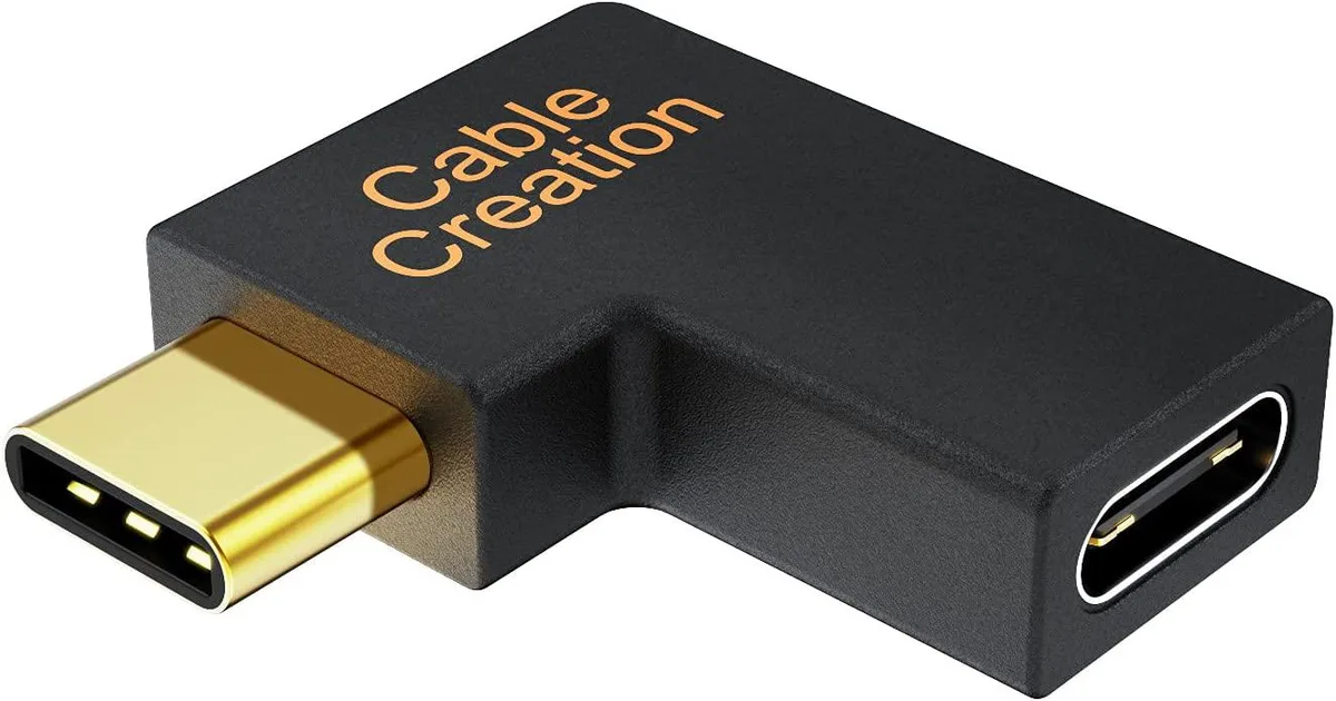 CableCreation CableCreation Right & Left Angled 90° USB 3.1 Type C Male to Female Adapter (10 Gbps) — product photo