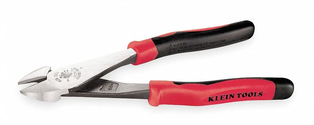 Klein Tools Journeyman diagonal cutting pliers with red and black ergonomic handles