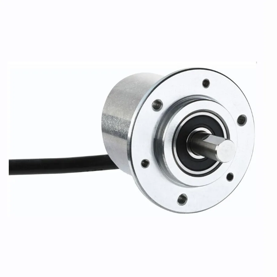Sick DBS50E incremental encoder solid shaft face mount flange aluminum housing PVC cable 0.5 m