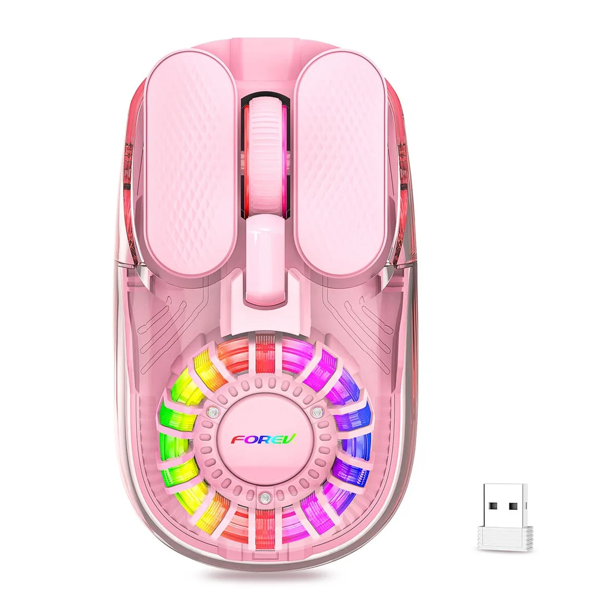 ASUS Attoe T9 Gaming Mouse Pink 89 g 2.4 GHz Bluetooth 5.1 — product photo