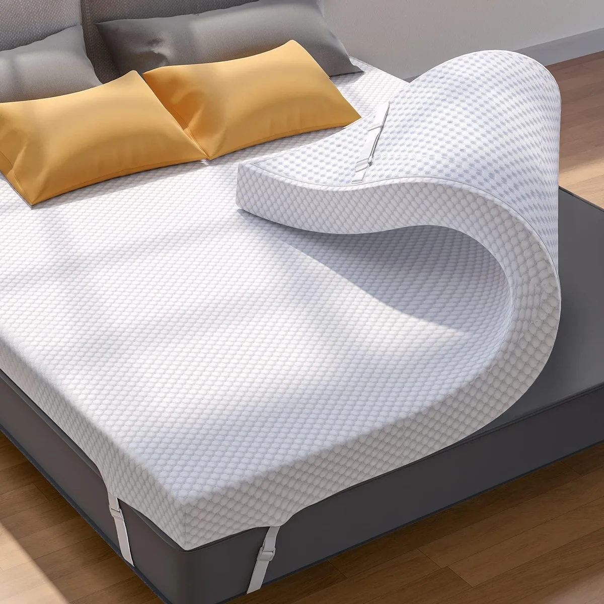  PERLECARE Gel Memory Foam Mattress Topper Queen 3 Inch — product photo