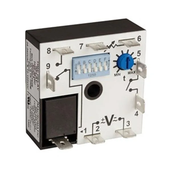 Square transparent relay housing with screw terminals
