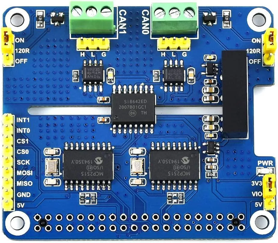 WaveShare WaveShare 2-Channel Isolated CAN Bus Expansion HAT — product photo