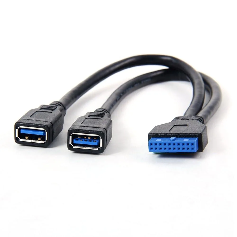 Fervit Fervit 2 Port USB 3.0 Female to Motherboard 20pin Header Cable 20cm — product photo