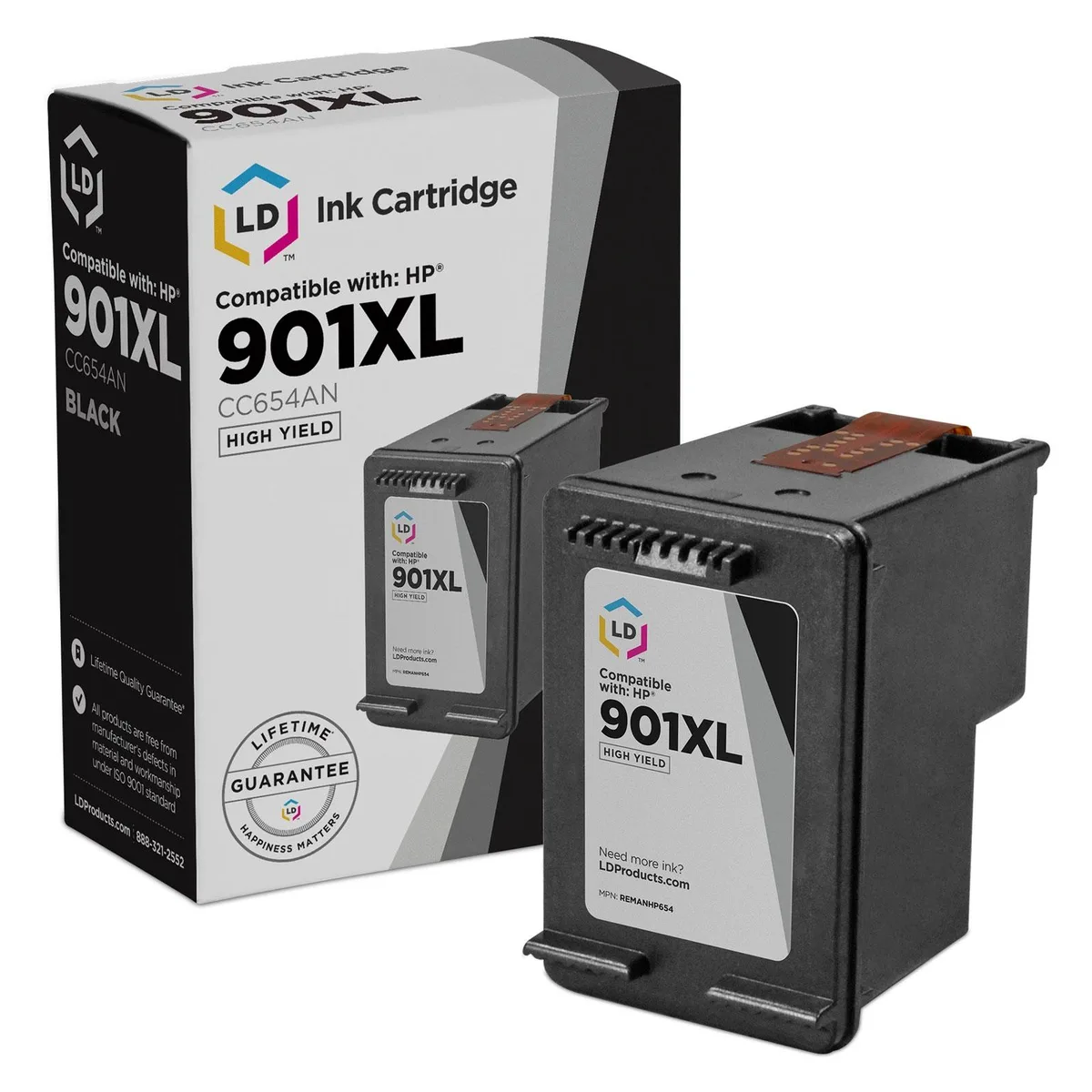 LD Products LD Products HP 901XL CC654AN Black Ink Cartridge 700 Pages — product photo
