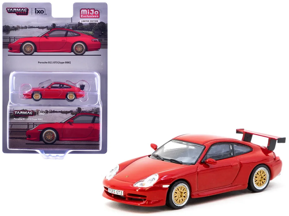 Tarmac Works Tarmac Works Porsche 911 GT3 (996) Red "Global64" 1/64 Diecast hobby collectible — product photo