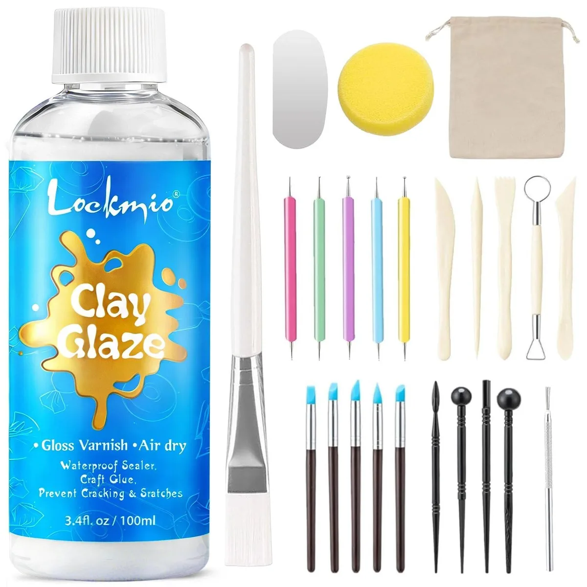  Avery Clay Glaze Tool 3.4 fl oz Gloss Kit 25pcs Blue — product photo
