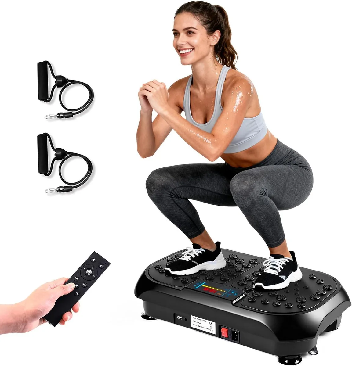 TAURKENAM vibration plate with anti-slip surface and suction-cup base