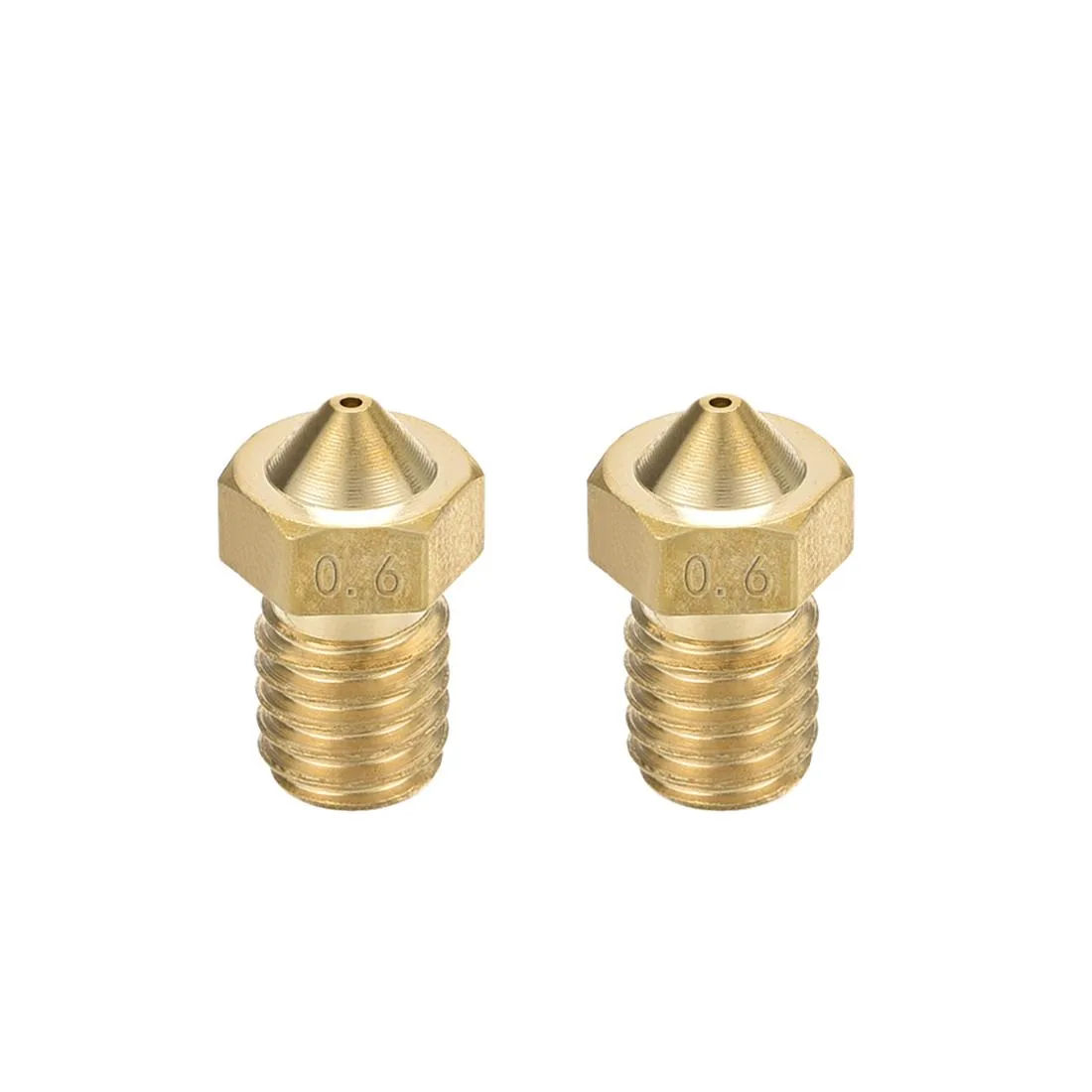 Unique-Bargains Unique-Bargains 0.6mm V6 Brass Nozzle 1.75mm 2pcs — product photo
