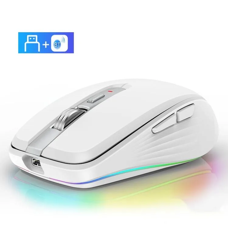 allentian allentian M303 2400 DPI RGB mouse White — product photo