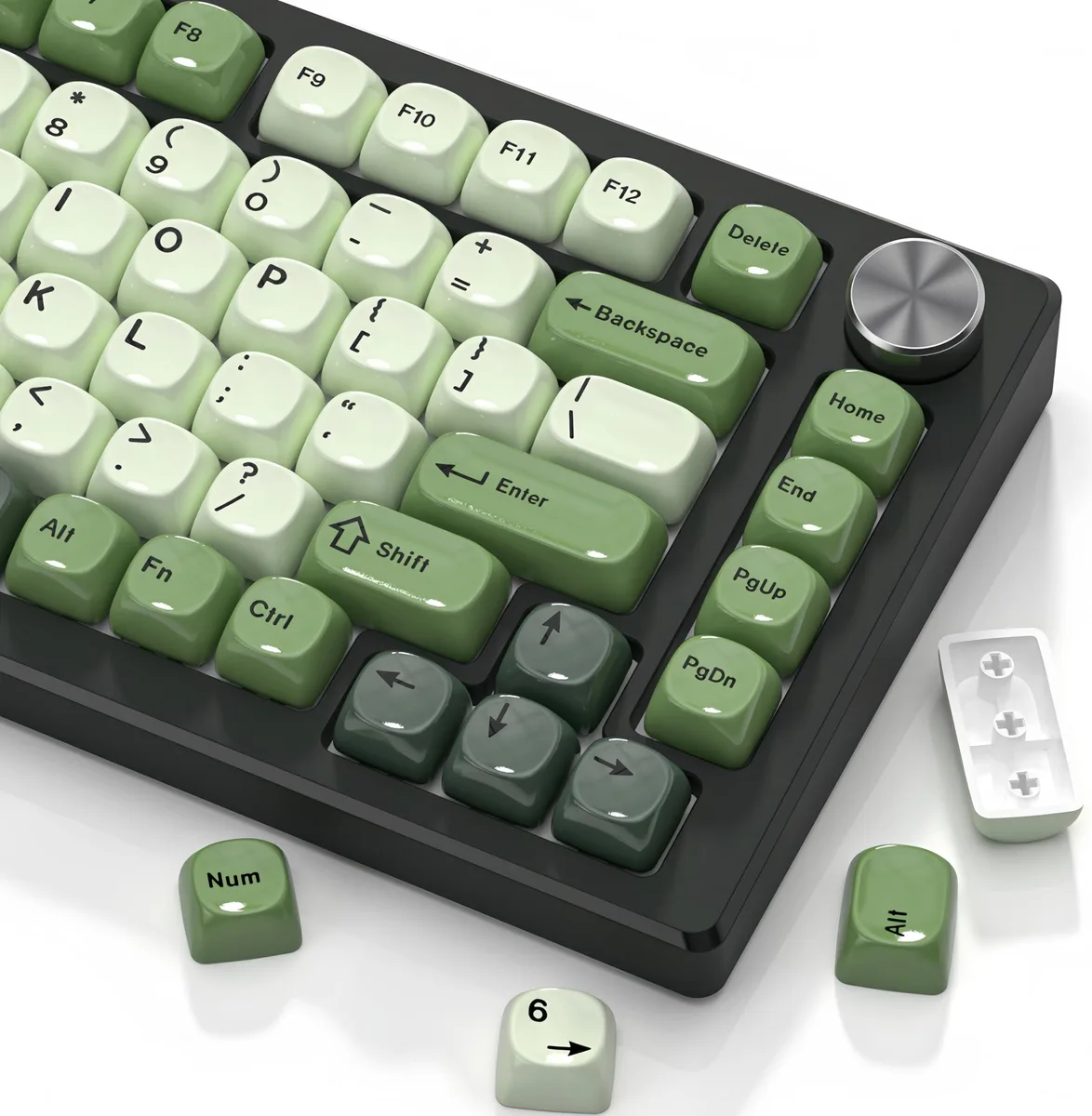Womier Womier Matcha Green PBT Keycap Set 136-key MOA Profile Glossy Ceramic Style — product photo