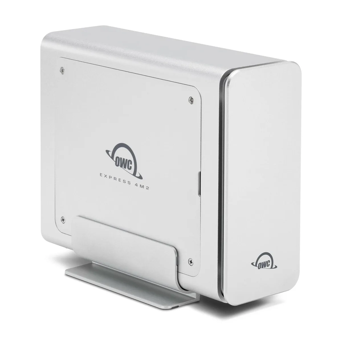 OWC OWC Express 4M2 OWCUS4EXP4M2 four-bay NVMe M.2 2230/2242/2280 USB4 40Gbps drive enclosure — product photo