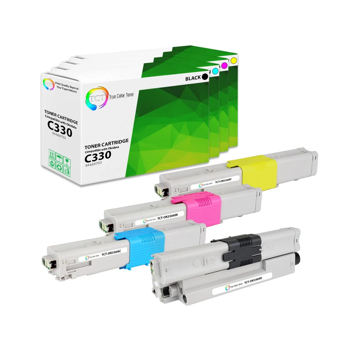 True Color Toner True Color Toner C330 4-colour 4-pack toner cartridge — product photo