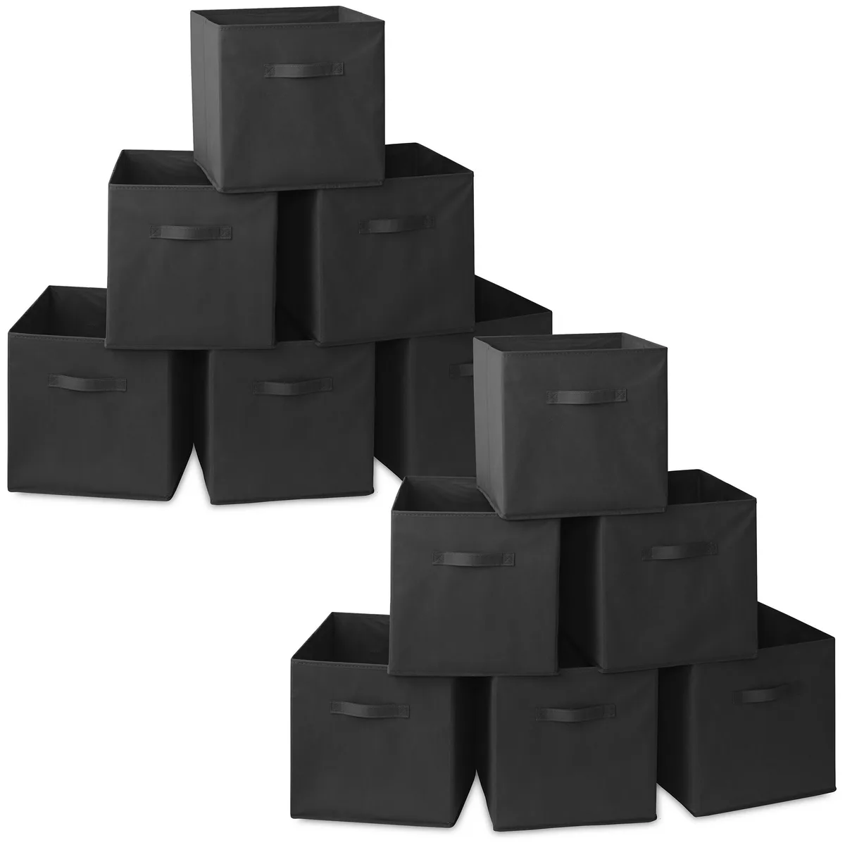 Casafield Casafield 12 Collapsible Fabric Cube Storage Bins Black 13 — product photo