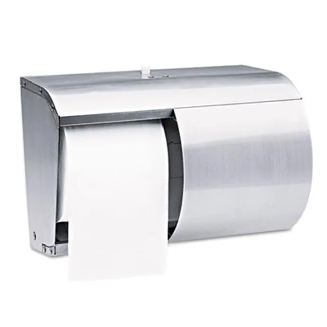 Kimberly-Clark Professional Kimberly-Clark Professional 09606 Coreless Double Roll Bath Tissue Dispenser Stainless Steel 7.1 x 10.1 x 6.4 — product photo