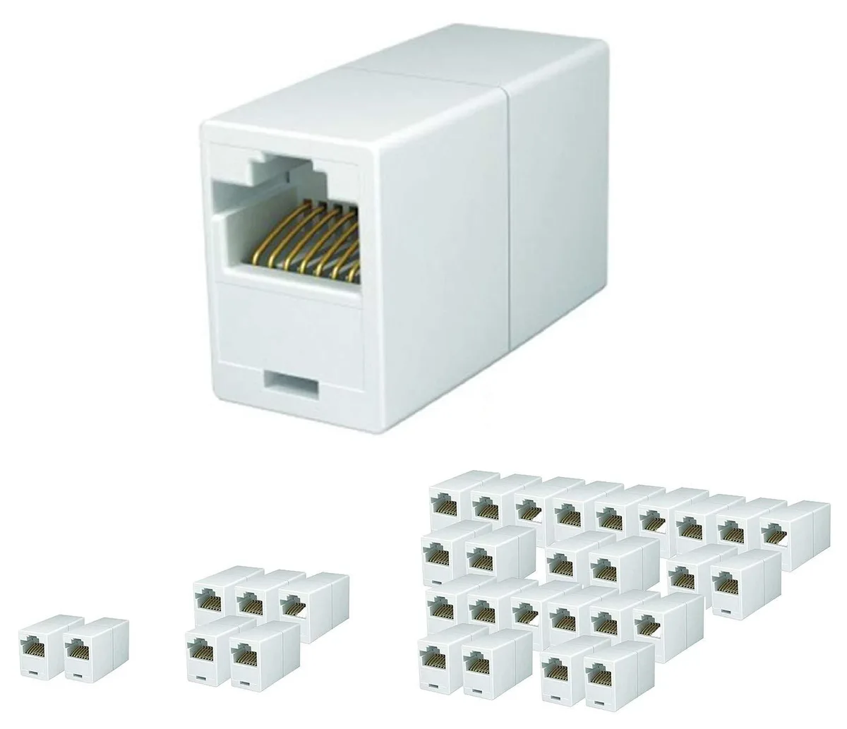 iMBAPrice iMBAPrice RJ45 Coupler Pack of 2 Cat5e Female to Female Inline Coupler — product photo