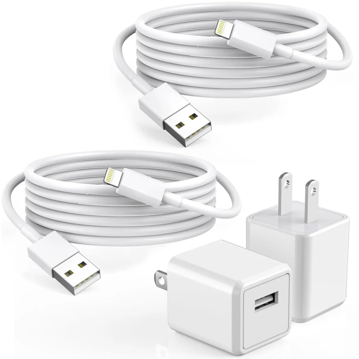 KINGARD KINGARD 2-Pack 6FT MFi USB Charger Kit 5V/1A — product photo