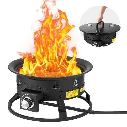 VEVOR VEVOR 19-Inch Propane Fire Pit 58000 BTU Black — product photo