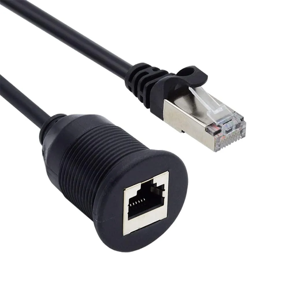 LORDWORLD LORDWORLD 1m Waterproof Dustproof Screw Locking CAT6 RJ45 Male to Female Extension Cable — product photo