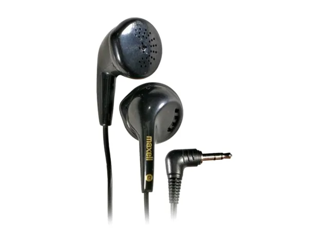 maxell maxell EB-95 earbud headphone 20Hz-23KHz 32 ohms 95 dB 3.5mm gold connector — product photo