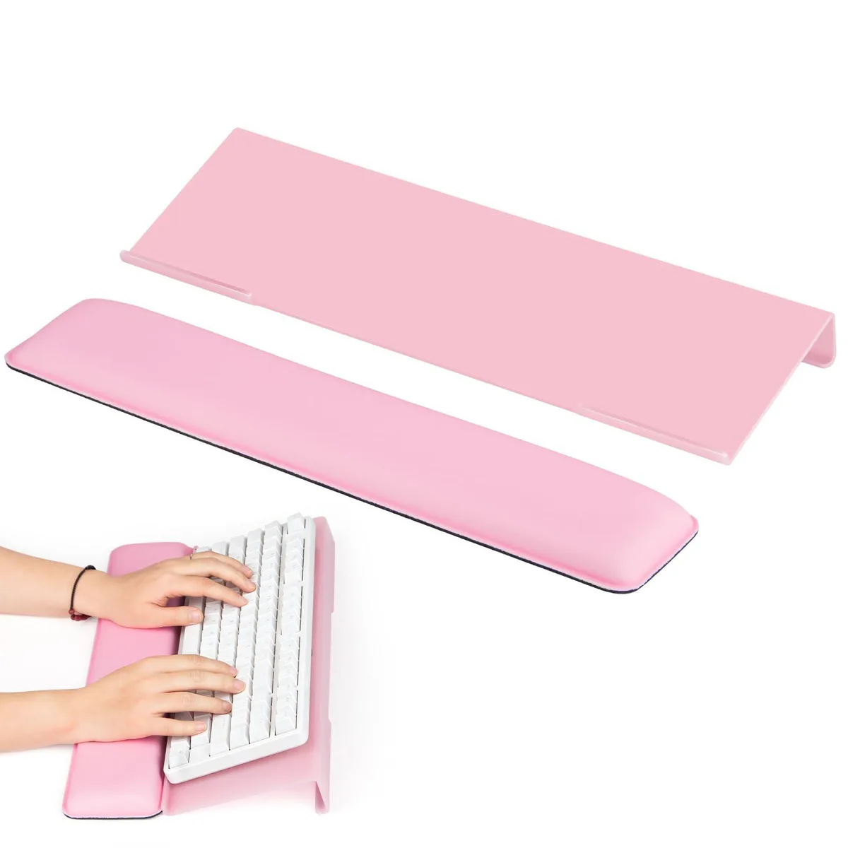  Aethrivex Keyboard Stand with Wrist Rest Pink 16 in — product photo