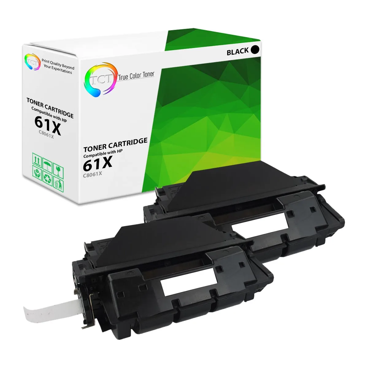 True Color Toner True Color Toner 61X Black Toner Cartridge 2 Pack 10000 Pages — product photo