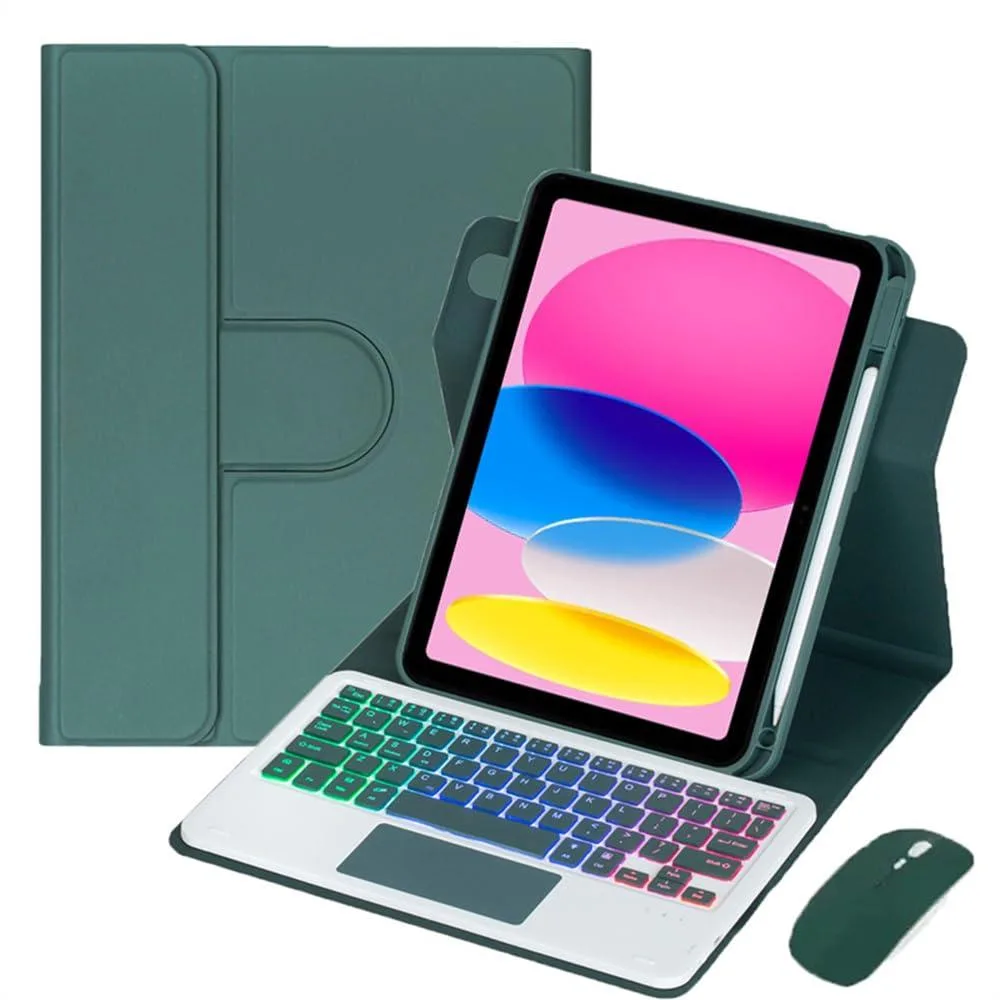 Timoom Timoom Rainbow Backlit Keyboard Case 360° iPad 11 2025 Green — product photo