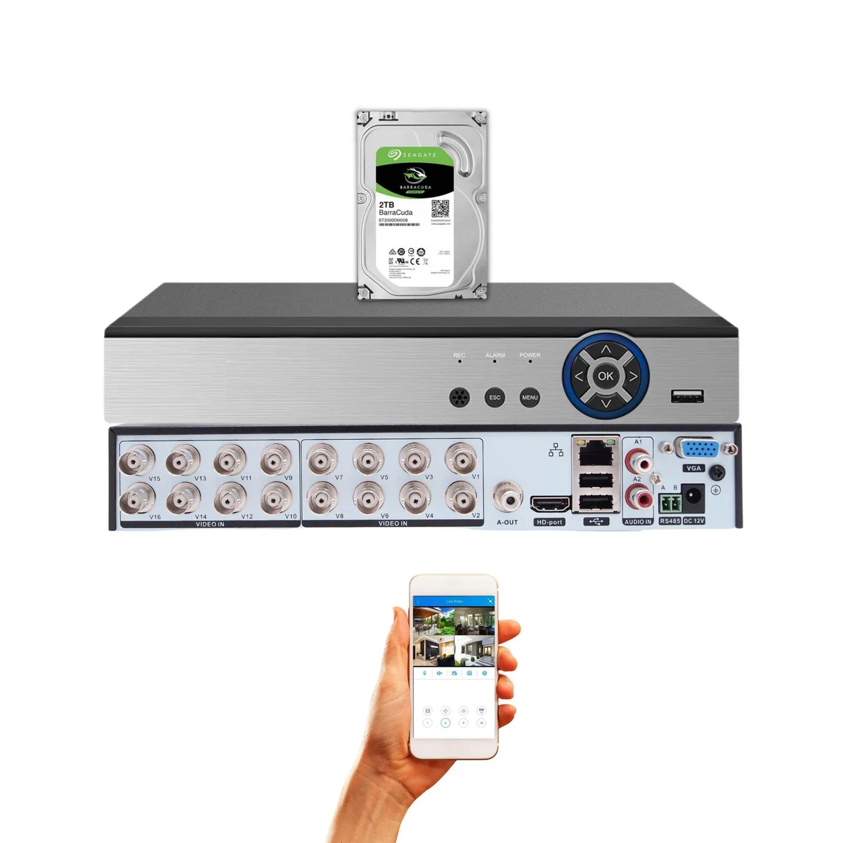 Evertech USA Evertech USA H.265 16 Channel DVR 2TB video recorder — product photo