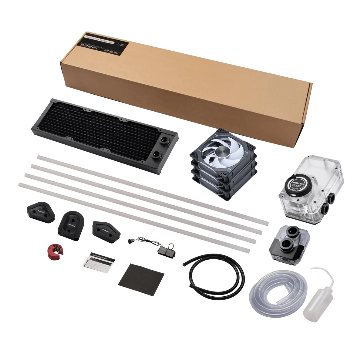 Phanteks Phanteks PH-GEF_KIT360-D30_DBK DIY cooling 360mm radiator 16mm tubing LGA 1700 AM5 — product photo