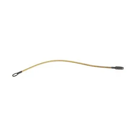 Steel fish tape leader with metal eyelet, thirteen and a half inches long